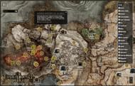 An Elden Ring map showing the location of the Nomadic Merchant of Mt. Gelmir (Image via FromSoftware Inc.)